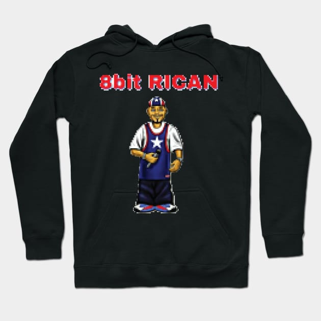 8Bit Rican Hoodie by oteroism